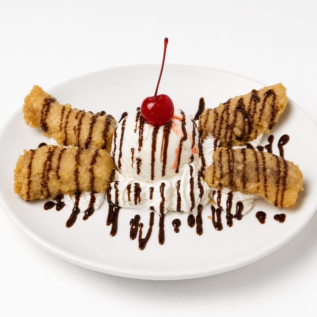 Banana Tempura with Ice Cream.
